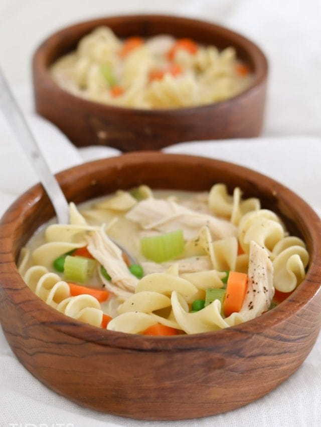 Pressure Cooker Creamy Chicken Noodle Soup Story Tidbits