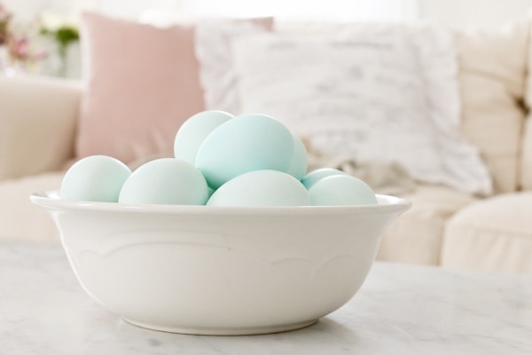 colored eggs decor for spring