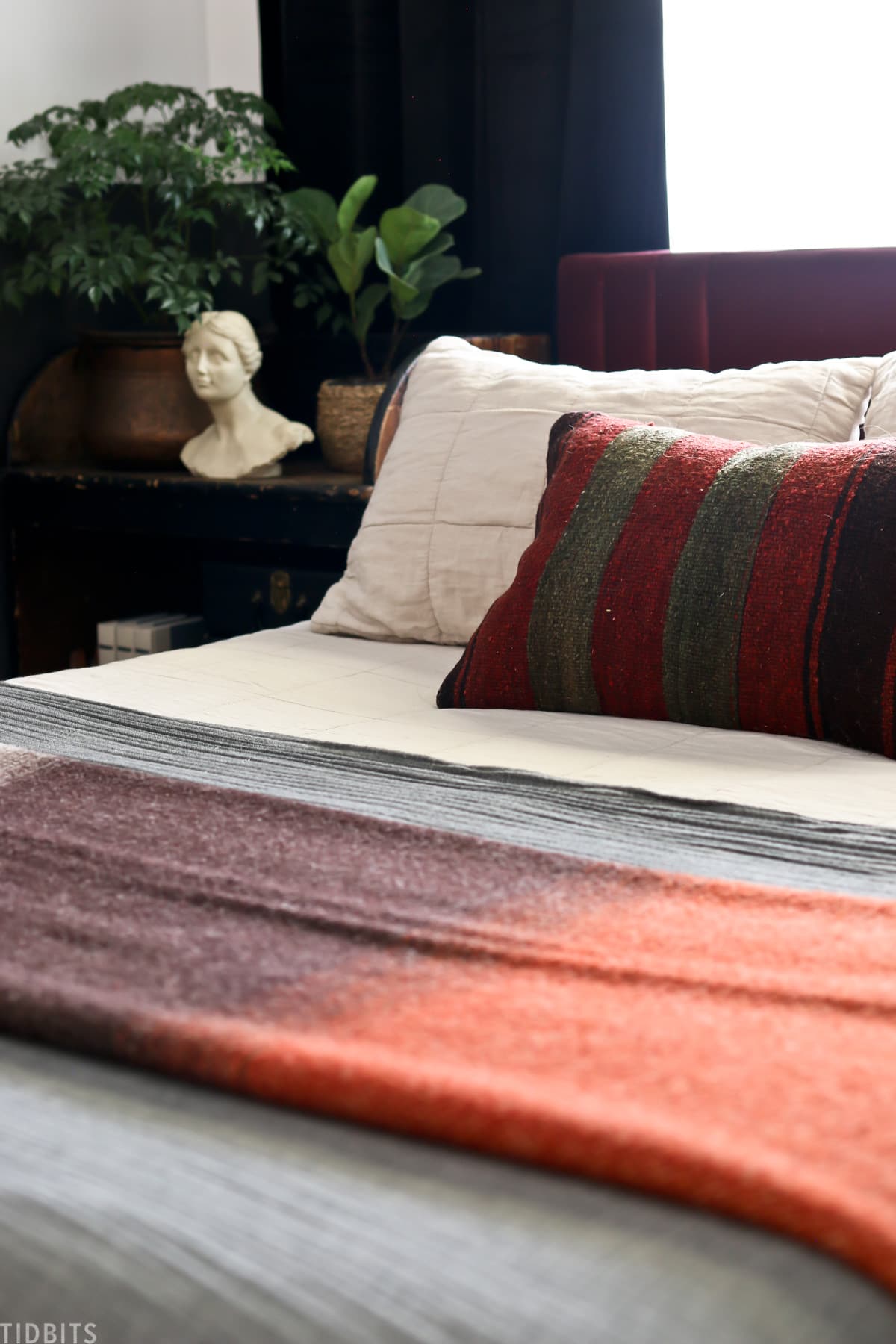 red accent blanket