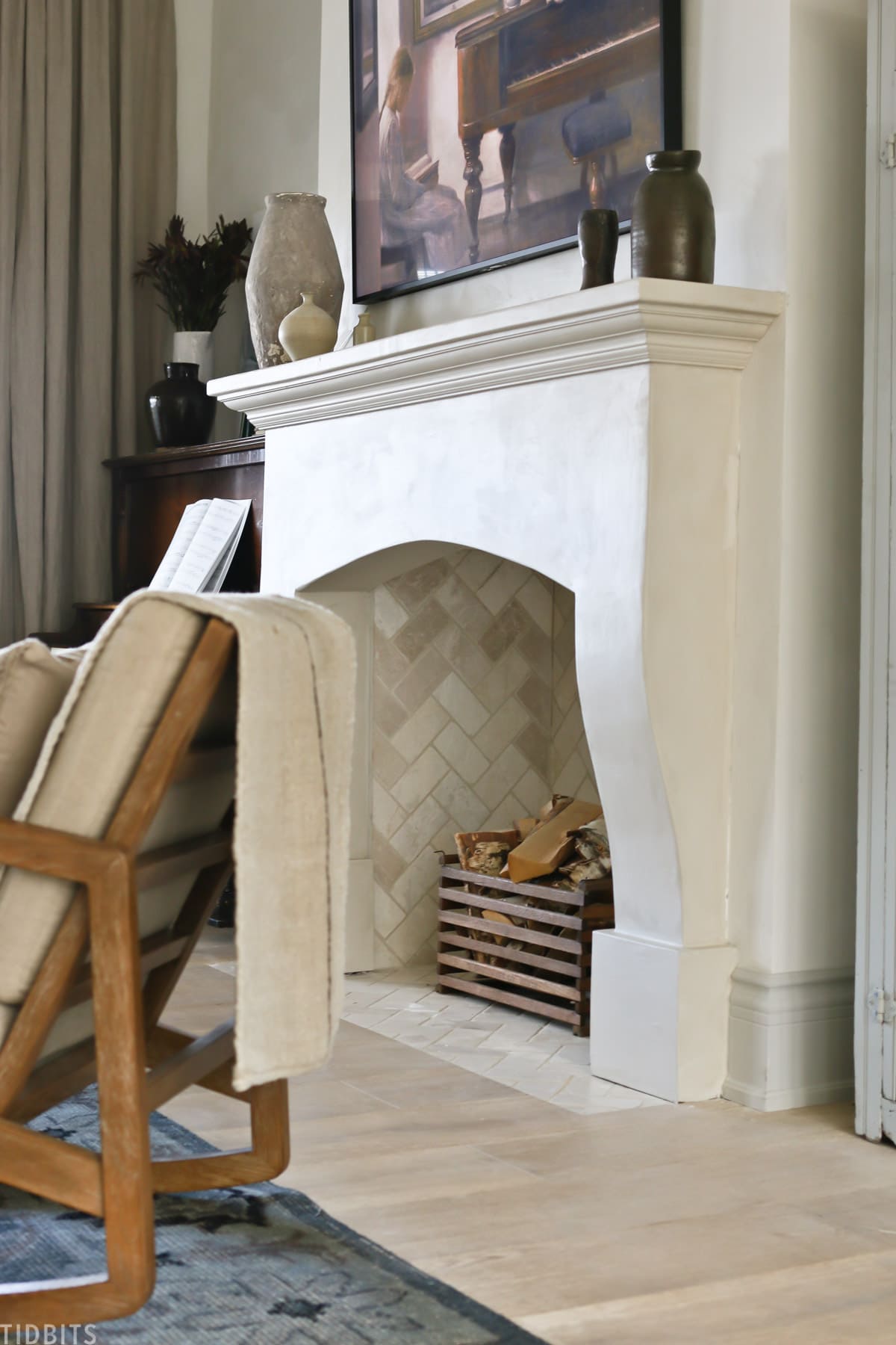 DIY Fireplace surround mantel, European cast stone look