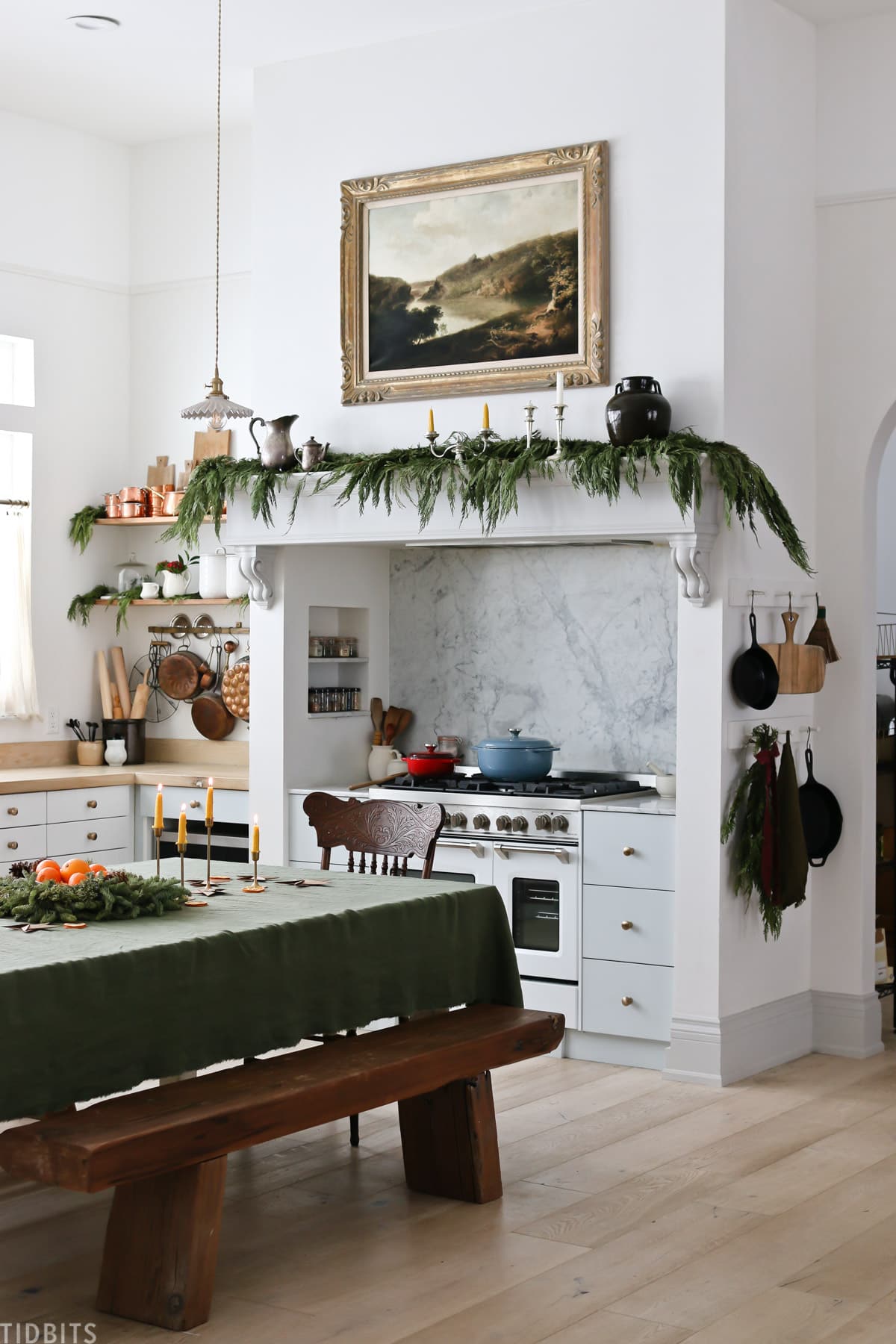 old fashioned christmas kitchen