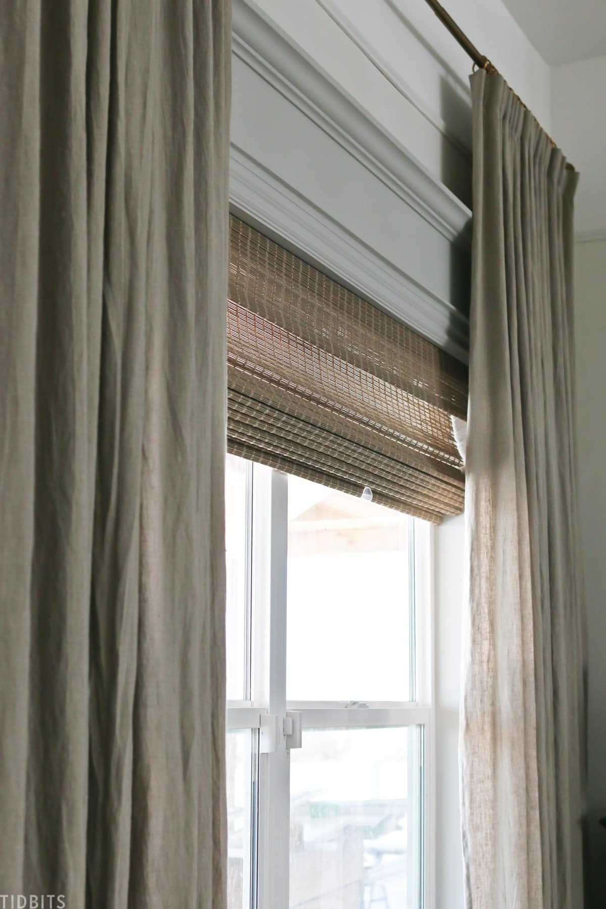 Linen curtains and textured shades