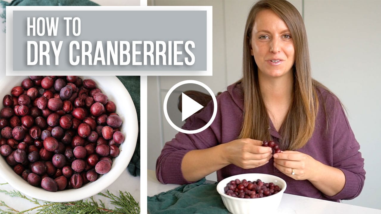 Video on how to dry cranberries for decorating
