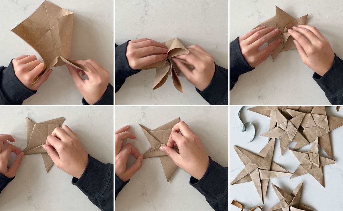 How to fold an origami star