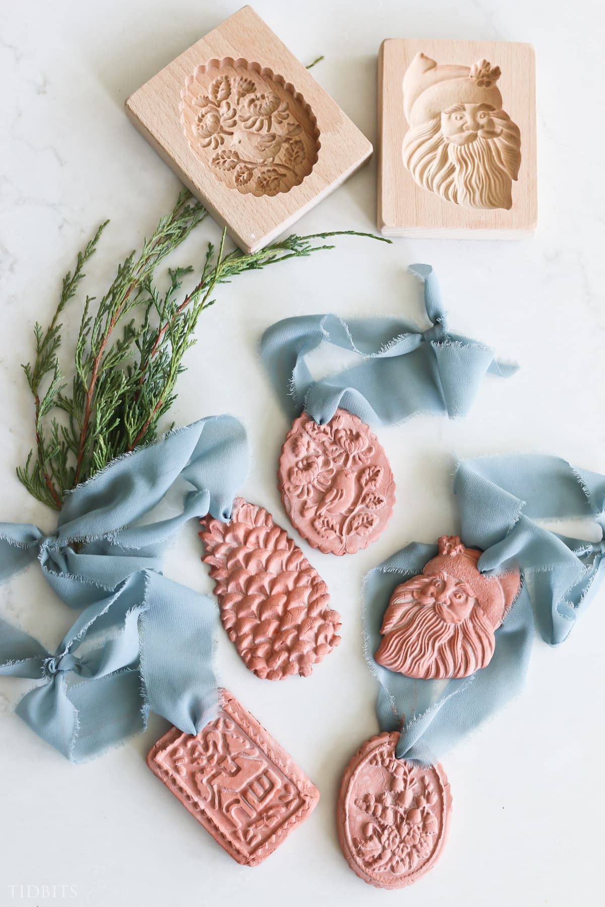 How to make Air Dry Clay Ornaments with Terracotta and White Clay - Tidbits