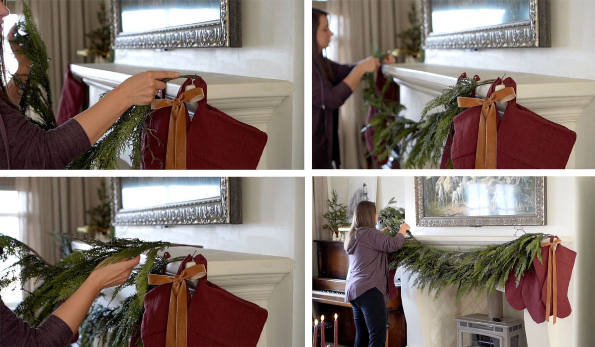 Images show layering garlands for a full, natural look