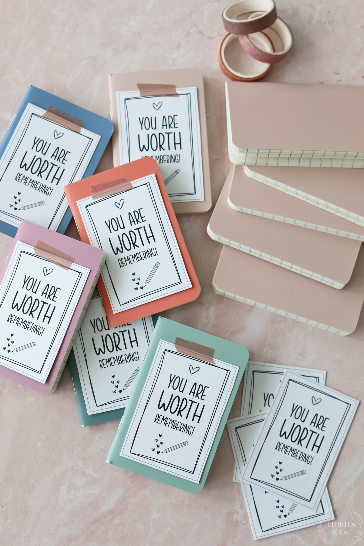 "You are worth remembering" valentines with free printable cards