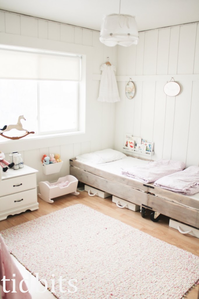 Little Girls Shared Bedroom – Small Space Makeover