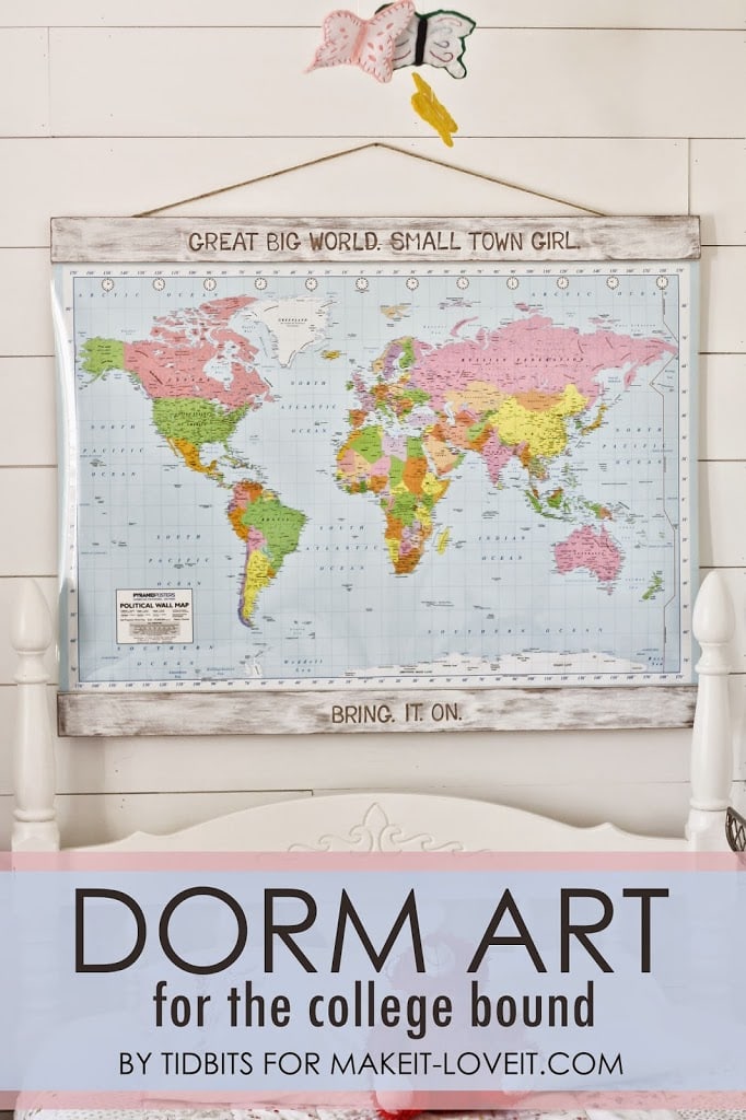 DIY Map Art for the College Bound