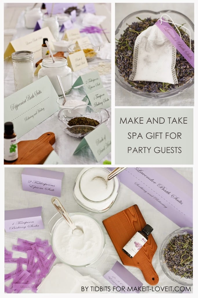 Bath Salt Soak in a Tea Bag | Party Favor for Guests