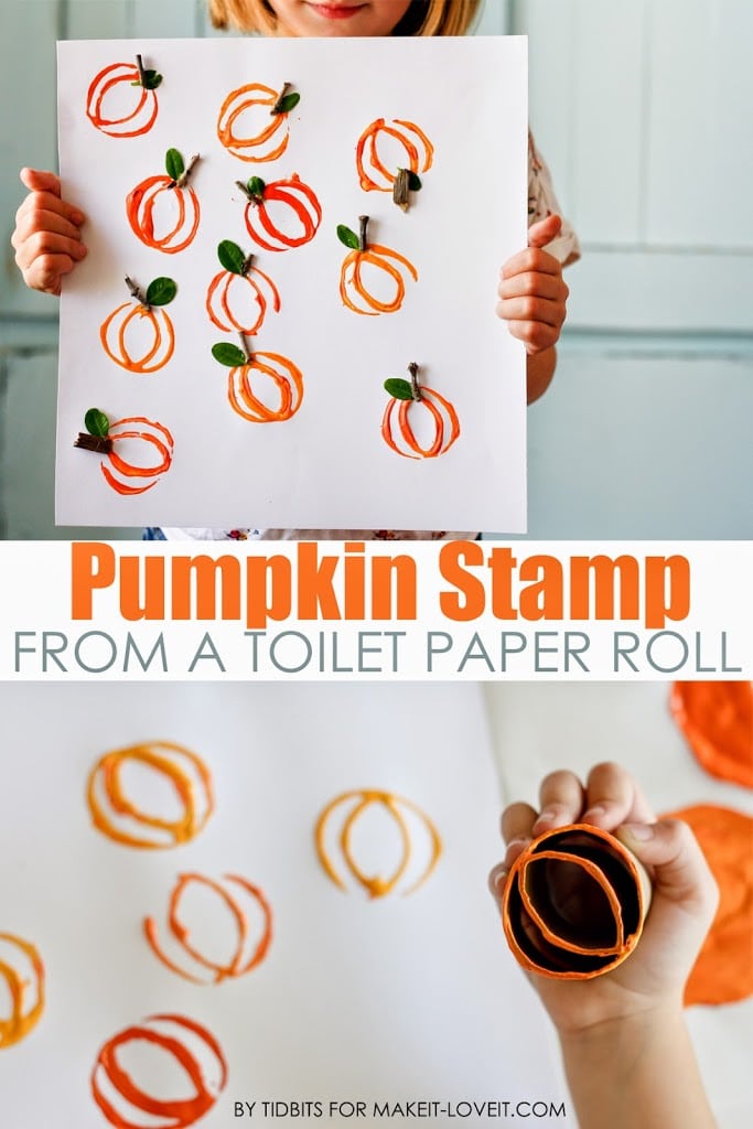 Pumpkin Stamp – From a Toilet Paper Roll (For Make it and Love it)