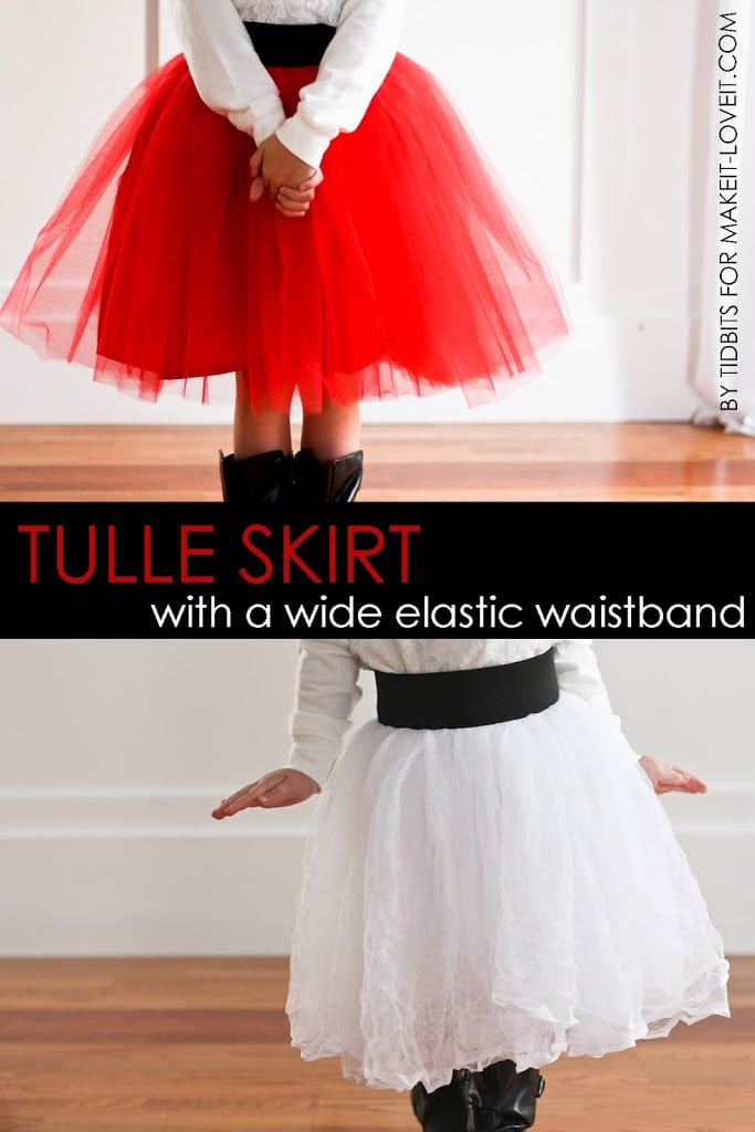 Tulle Skirt Tutorial {With a wide elastic waistband}