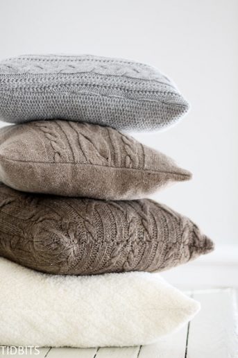 Sweater Pillows, Repurpose