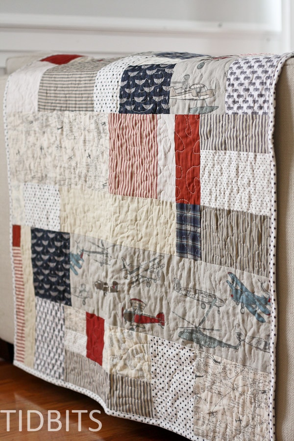 Lazy quilter's easy quilt with block pattern