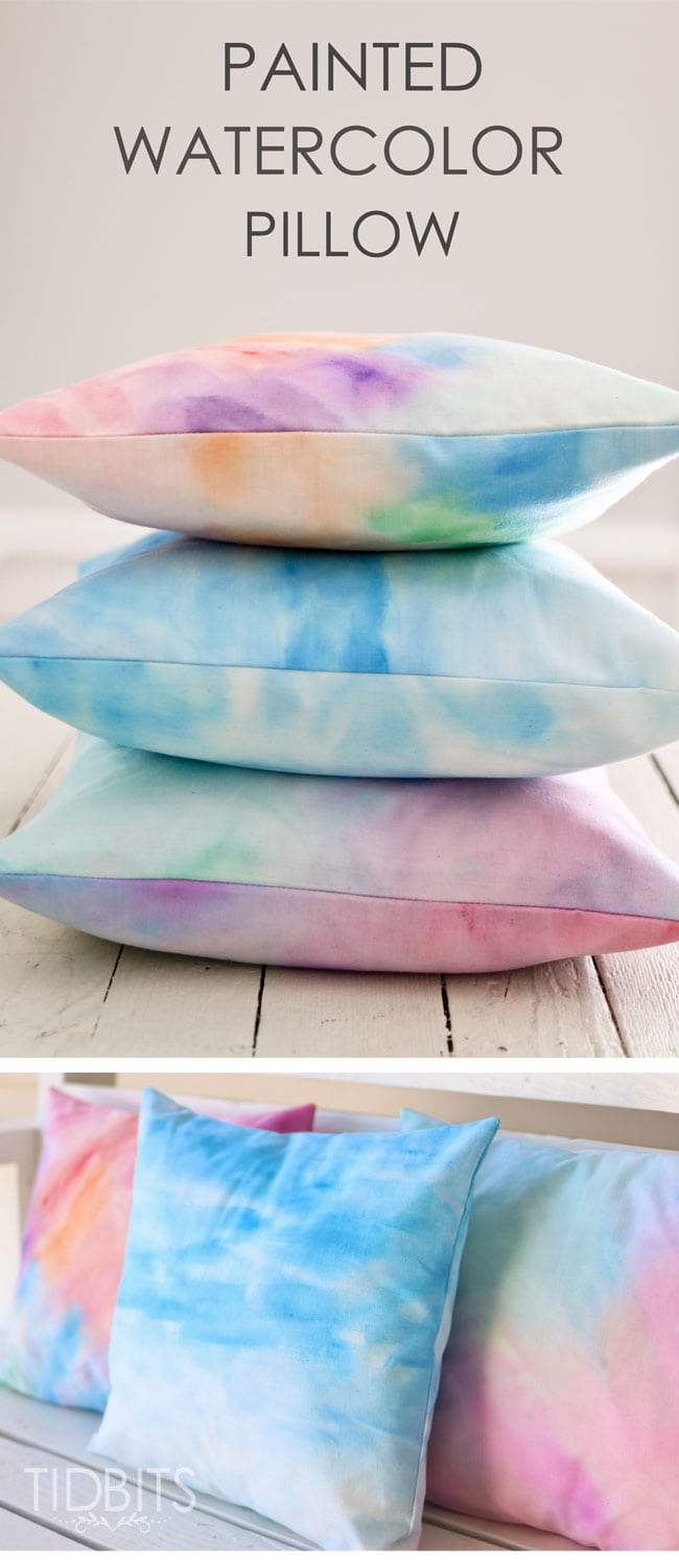 How to Make a Painted Watercolor Pillow