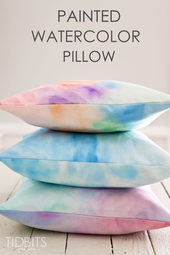 Painted Watercolor Pillow