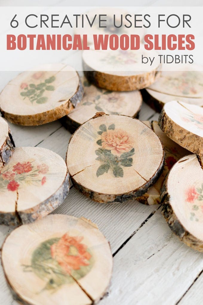 creative uses for botanical wood slices