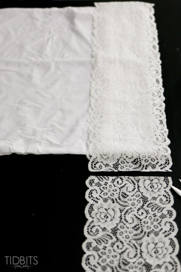 DIY Lace PIllowcase | Add some vintage charm to a pre-made basic pillowcase.