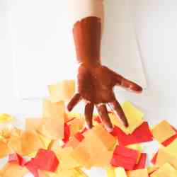 Tissue Paper Tree Art | Fall Craft for Kids