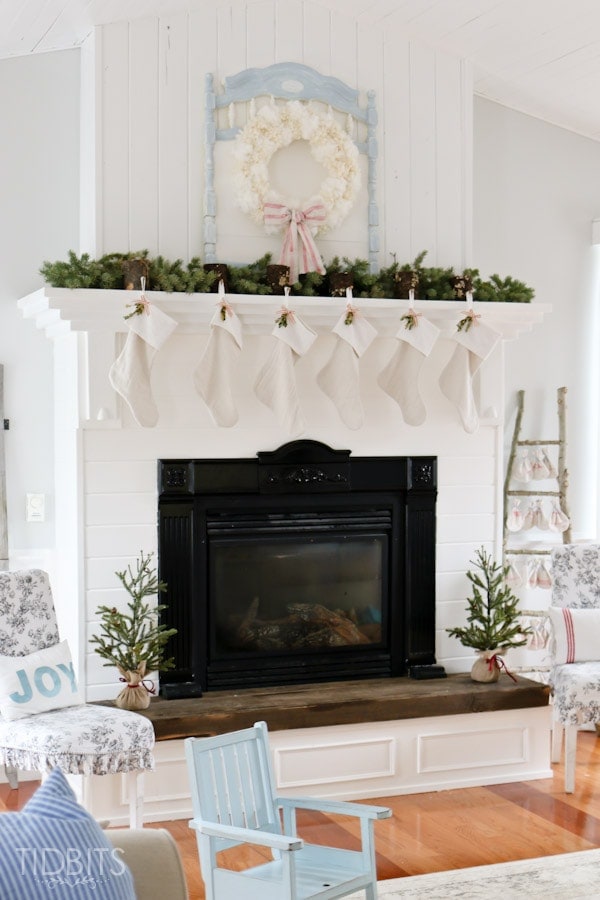 Cottage Christmas Mantel by TIDBITS