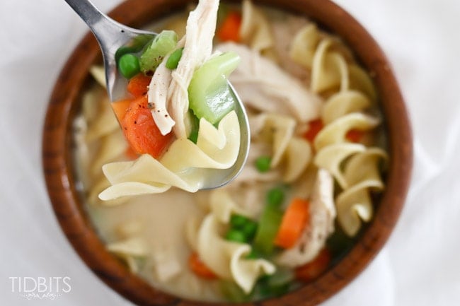 Creamy Chicken Noodle Soup - take the classic chicken noodle soup to a whole new yummy level!