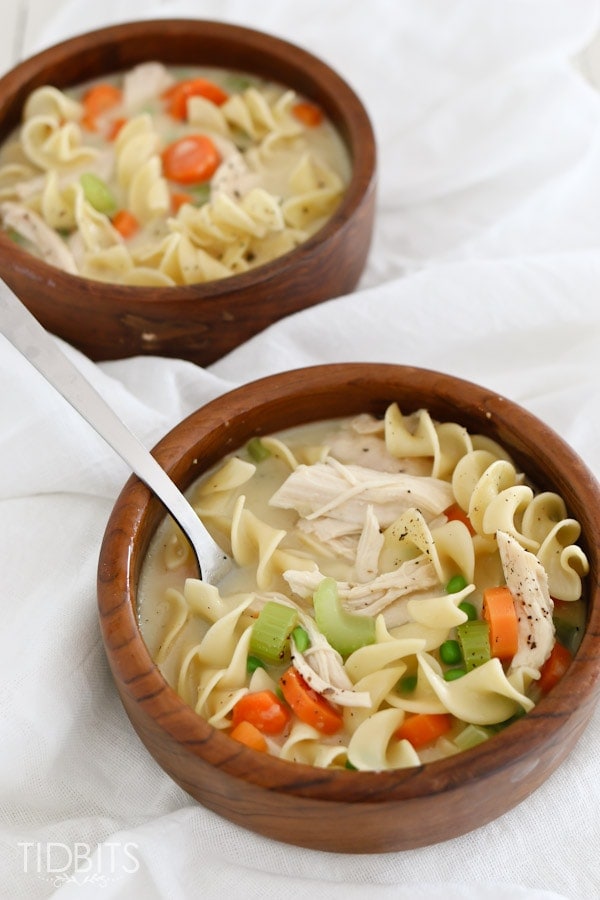 Creamy Chicken Noodle Soup - take the classic chicken noodle soup to a whole new yummy level!