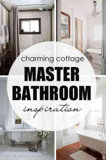 Master Bathroom inspiration images, for a charming cottage style.