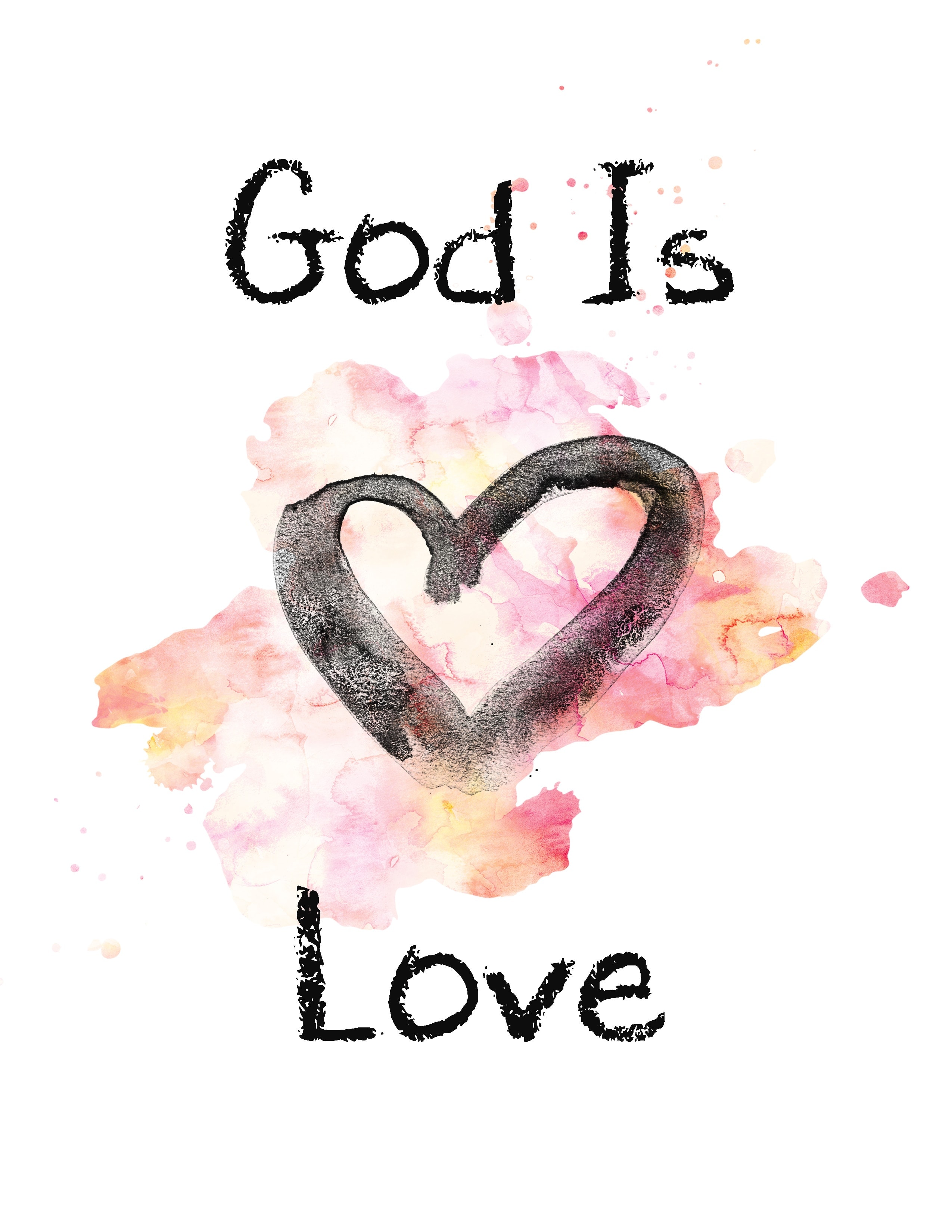 Enjoy this FREE Valentine Printable and remind your family that "God is Love".  Blue and Pink versions available.