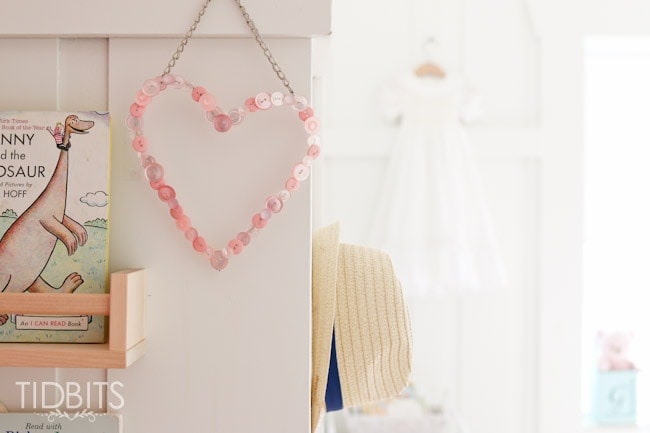 DIY Button Heart - Hang in your home or use as a lovely keepsake.