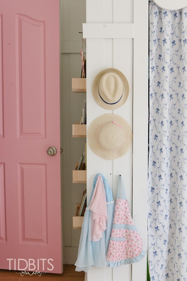 Girls shared room and simple organizational ideas for a small bedroom.