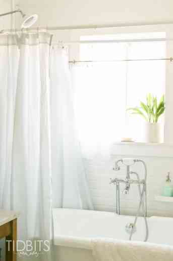 How to Use Window Curtains as Shower Curtains | TIDBITS