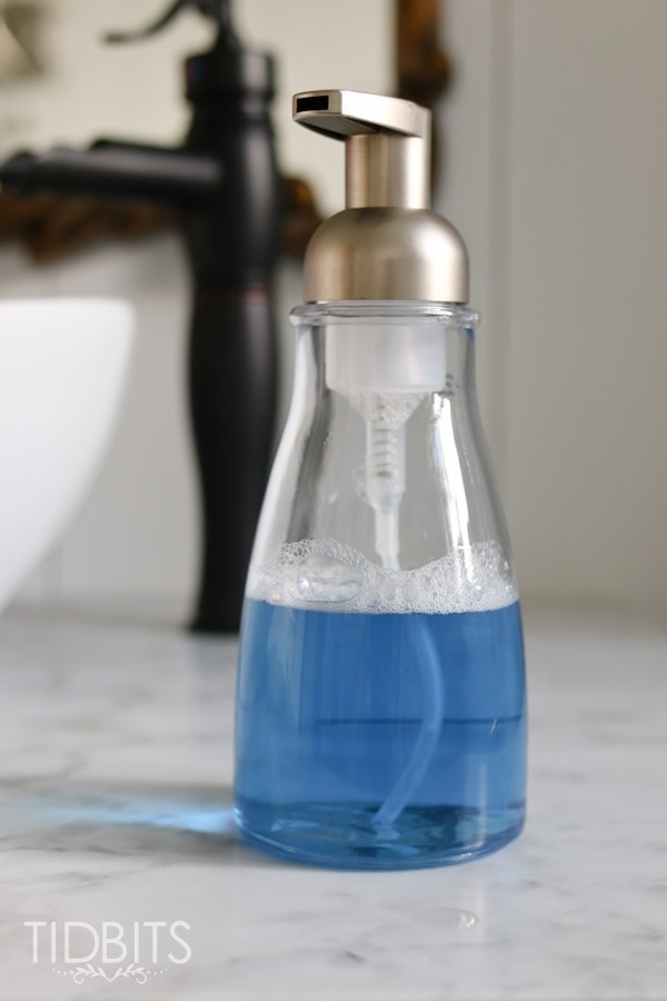 Quick Tip! - How to easily make your favorite store bought foaming hand soap look prettier.