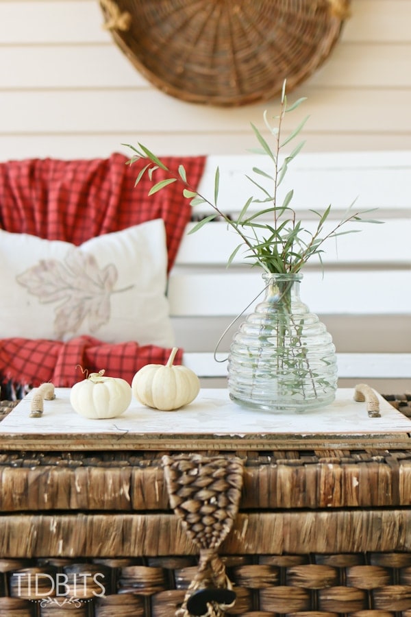 Simple and lovely Fall front porch decor.