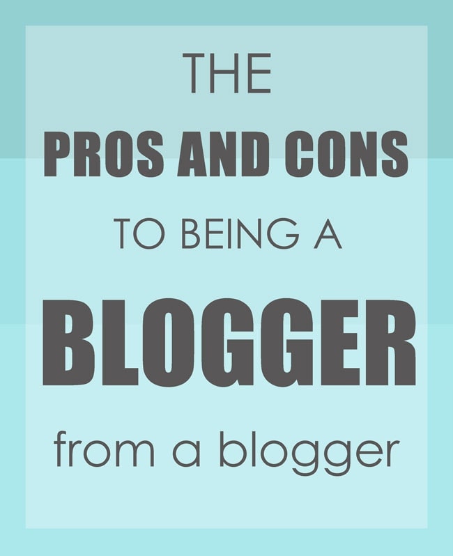 The pros and cons to being a blogger, from a blogger.  A MUST READ!!
