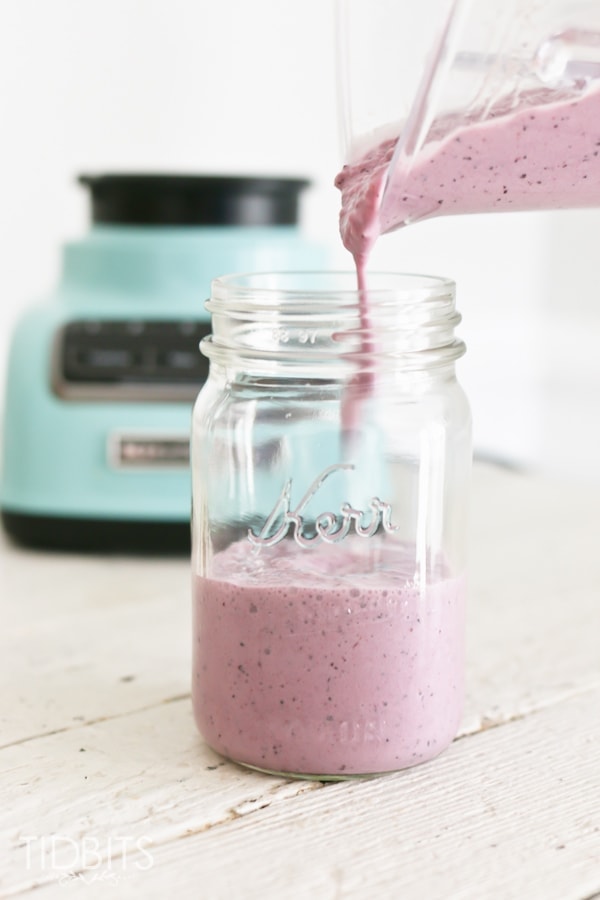 Kefir Elderberry Blueberry Smoothie - your digestive and immune systems will thank you!!