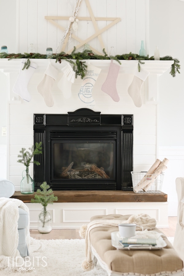 Christmas Mantels around America and large stick star tutorial.