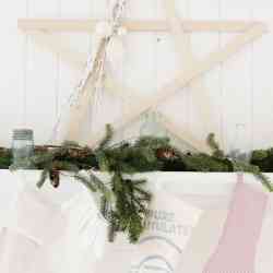 Large Stick Star Tutorial and Christmas Mantel