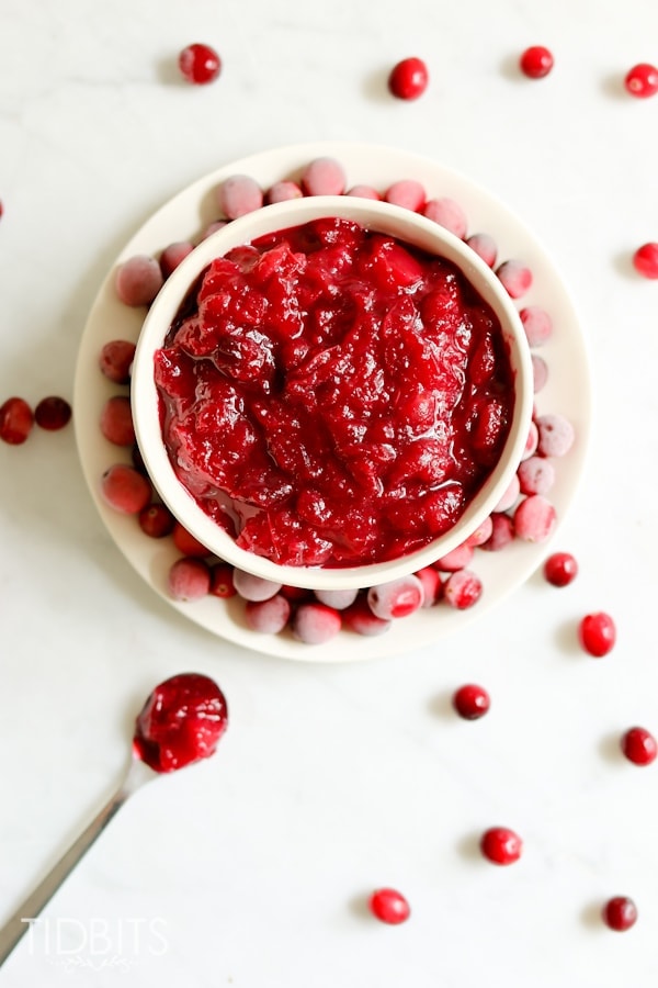 Pressure Cooker Cranberry Apple Sauce - you'll be the talk of the table with this unique and healthier spin on cranberry sauce.