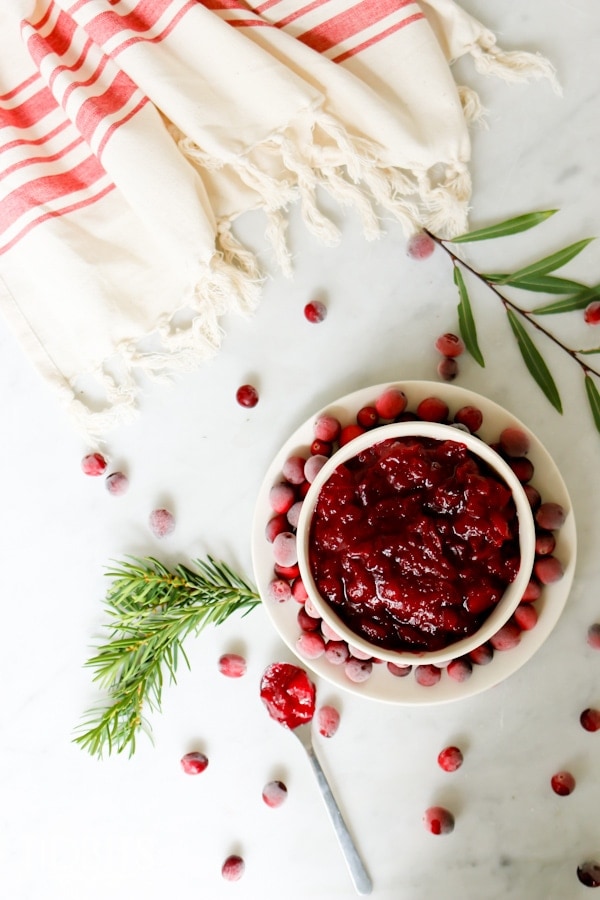 Pressure Cooker Cranberry Apple Sauce - you'll be the talk of the table with this unique and healthier spin on cranberry sauce.