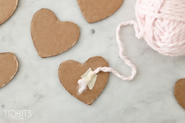 Valentine Yarn Hearts - a perfect craft for the whole family!