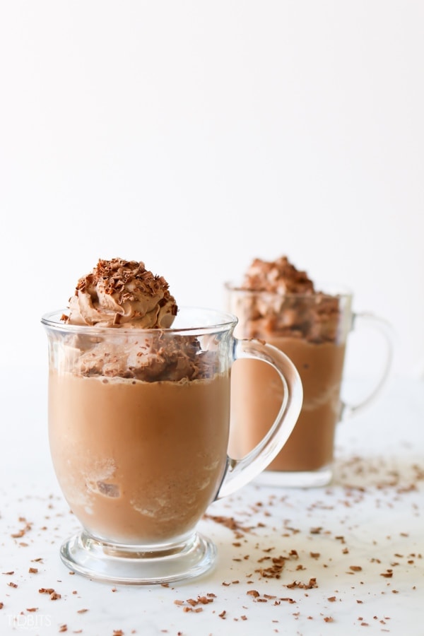 Frozen Crio Bru - a low calorie frosty chocolate drink.