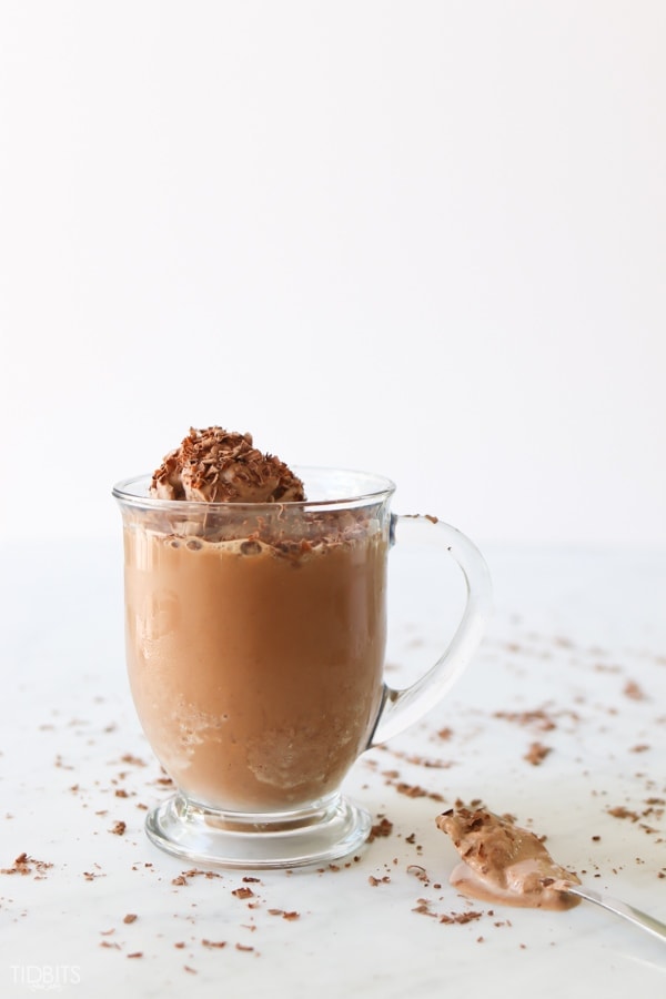 Frozen Crio Bru - a low calorie frosty chocolate drink.