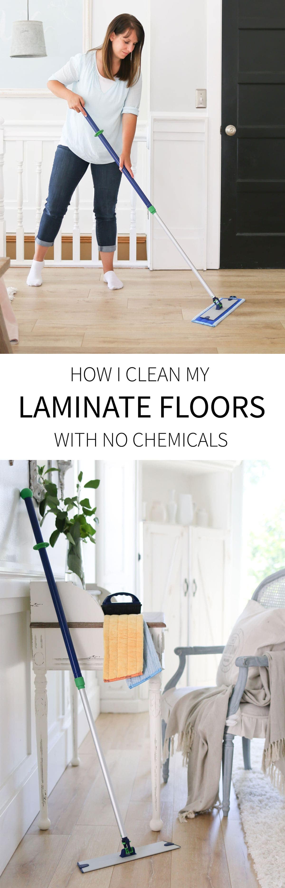 How I clean laminate flooring without the use of any chemicals!