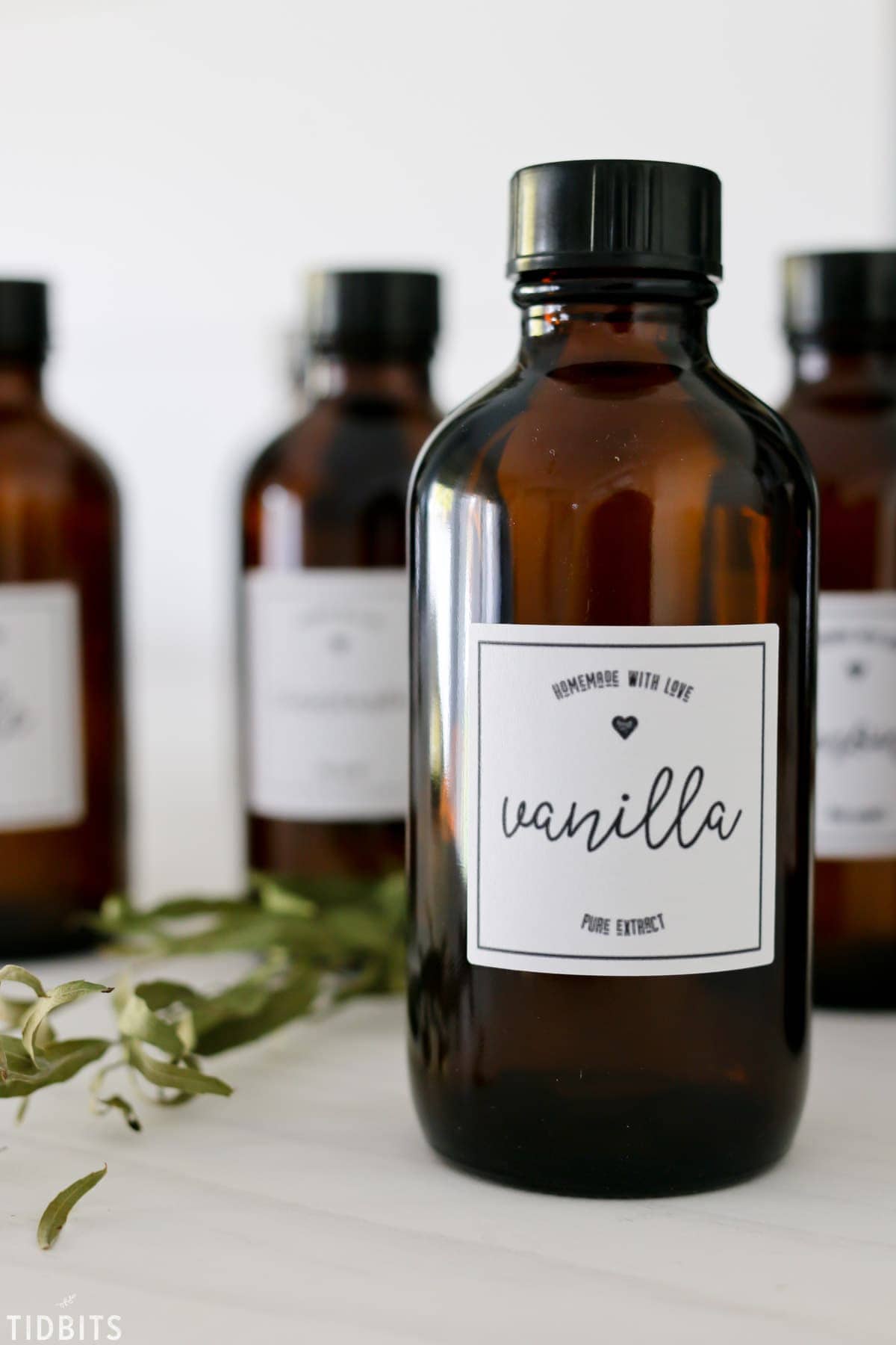 Printable Vanilla Extract Labels - Tidbits With Homemade Vanilla Extract Label Template