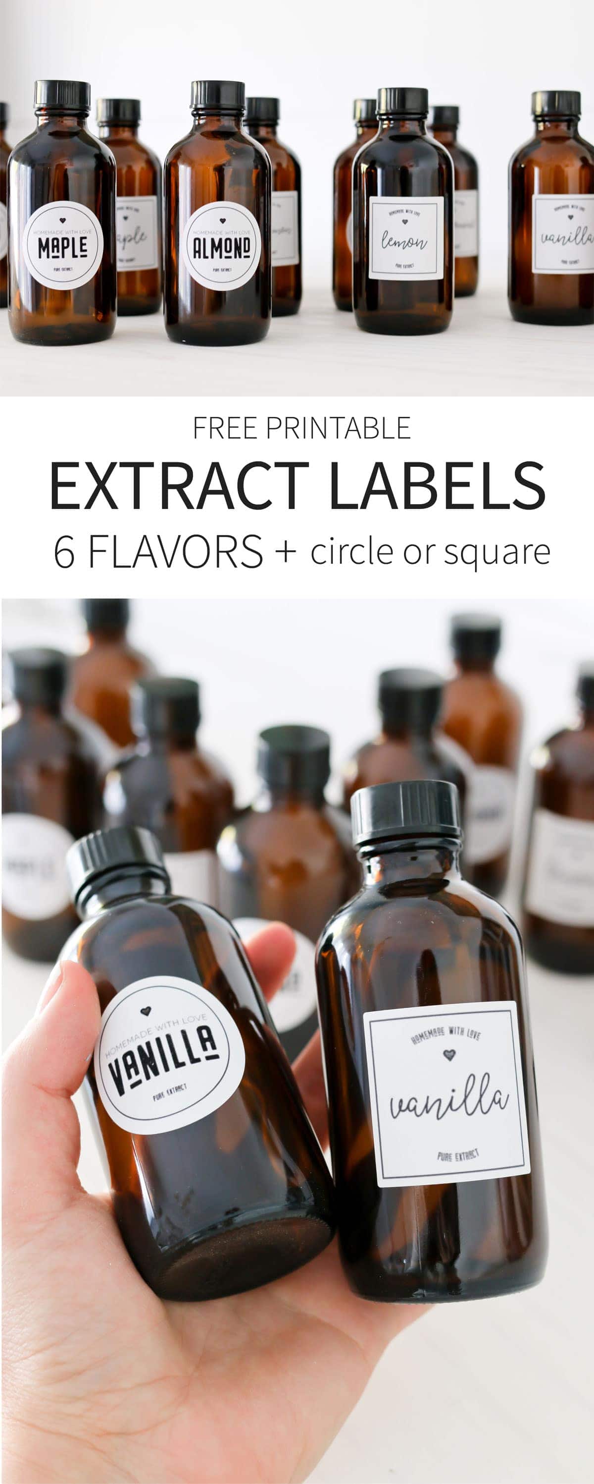 Printable Vanilla Extract Labels Tidbits