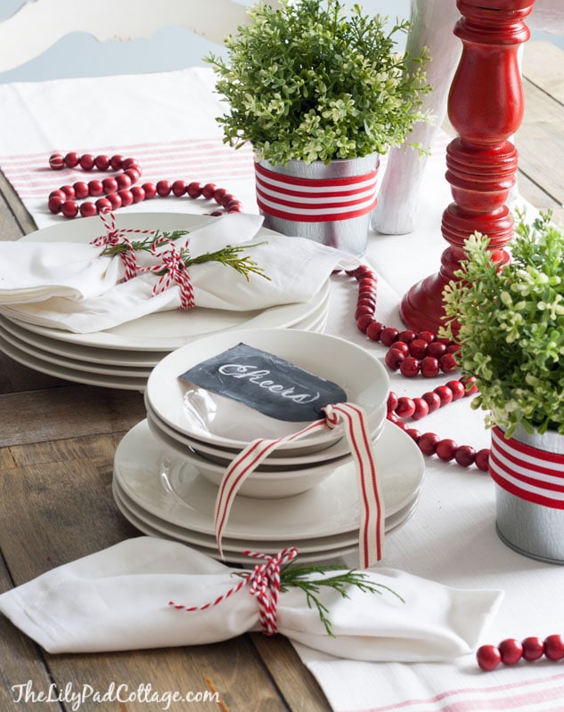 Red and Green Tablescape