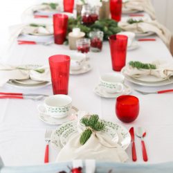 Classic Red and Green Christmas Tablescape