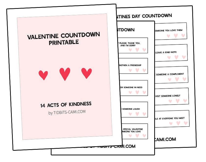 An image of printable Acts of Love and Kindness service ideas