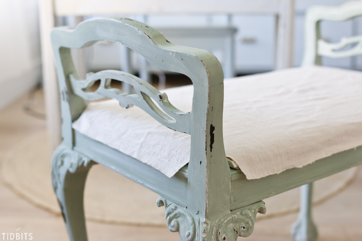 How to sew a chair cushion or bench slipcover. Way easier than you think!