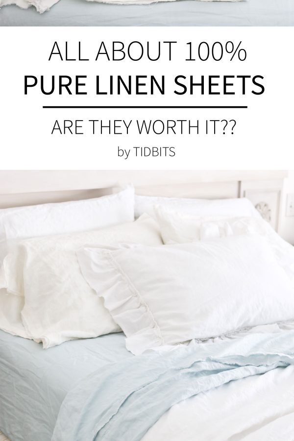 Pure linen sheets and bedding